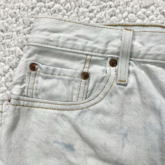 Levi’s 501 Women’s Denim Cutoff Shorts W29 Light Wash High Rise Frayed Hem - Picture 4 of 8